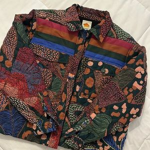 FARM RIO Quilted jacket fleece inside Small but runs like M or L.